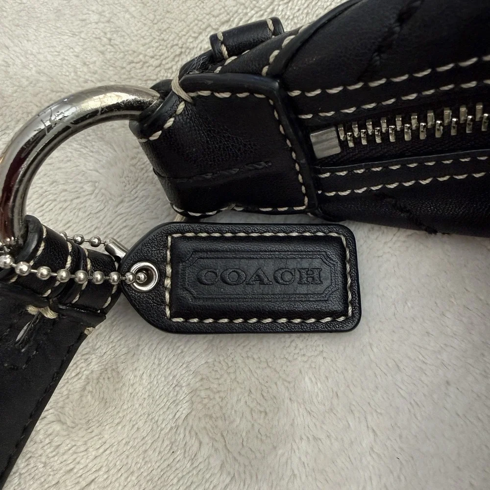 Coach Soho Hobo Mini Shoulder Bag 10030 Minimal Black Leather Vintage Y2K Purse